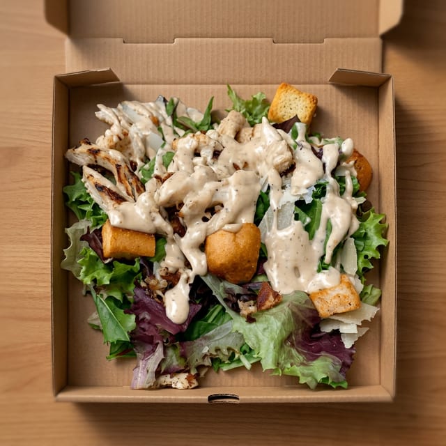 Chicken Caesar Salad Pizza.