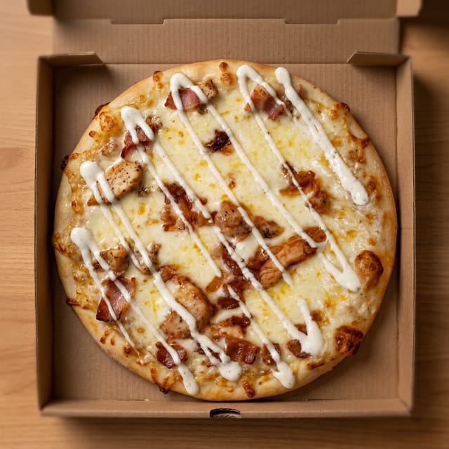 Chicken Bacon Ranch Pizza.
